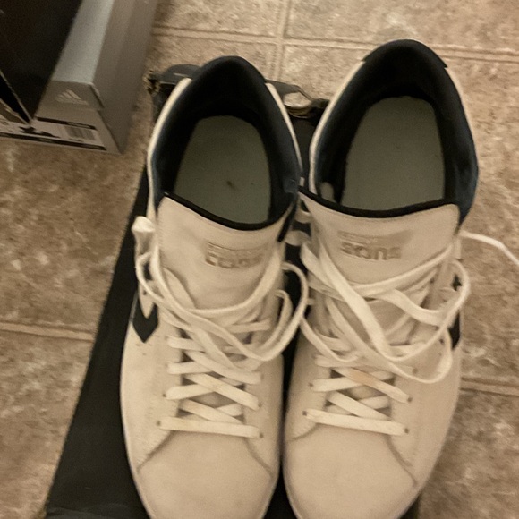 Converse Men's White and Black Sneakers - Picture 1 of 5